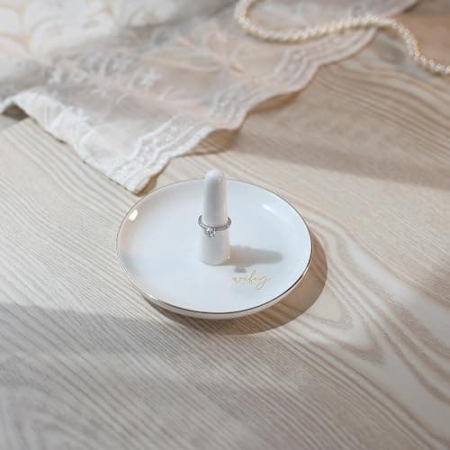 HOME SMILE Wifey Ring Holder, Bride Gifts for Wedding, Bridal Shower, Bachelorette Party, Engagement, Honeymoon-Valentine’s Day Anniversary Present from Husband Groom thumbnail 2