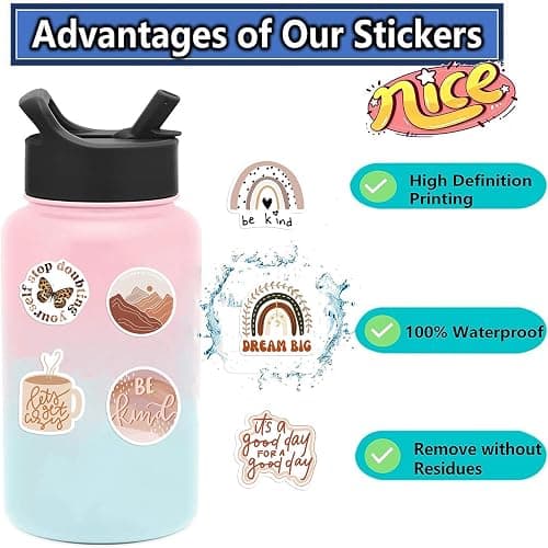 50Pcs Vintage Aesthetic Stickers, Waterproof Aesthetic Stickers for Kids Teens Adults, Vinyl Decals for Laptop Scrapbook, Journal, Water Bottle, Skateboard, Party Favors thumbnail 3