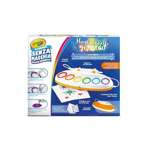 CRAYOLA Color Wonder MagiPennello Luminoso, Magic Light Brush, Set Pittura Senza Macchia, attività Creativa e Regalo per Bambini dai 3 Anni, 25-6000, Versione Italiana thumbnail 4