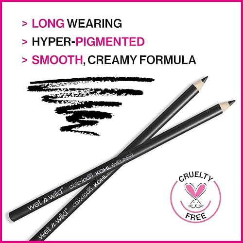 wet n wild Color Icon Kohl Eyeliner Pencil - Rich Hyper-Pigmented Color, Smooth Creamy Application, Long-Wearing Matte Finish Versatility, Cruelty-Free - Baby's Got Black thumbnail 3
