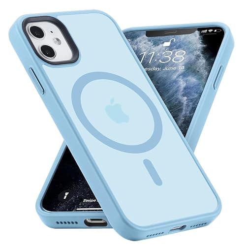 Yriklso Strong Magnetic Case for iPhone 11 [Compatibilty with MagSafe] Protective Shockproof Cover Phone Case for iPhone 11 6.1" Sierra Blue - Matte Sierra Blue - Image 1