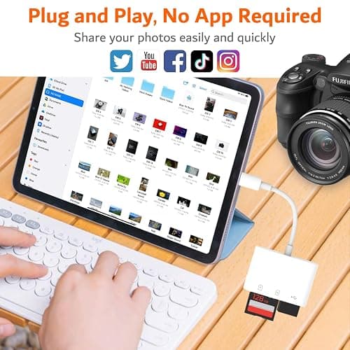 USB C SD Card Reader for iPhone 17/16/15, Memory Card Reader with SD Micro SD and USB Port, Digital Camera Adapter Compatible with iPad, Mac, MacBook Pro/Air, Kodak Pixpro and More Type C Devices thumbnail 3
