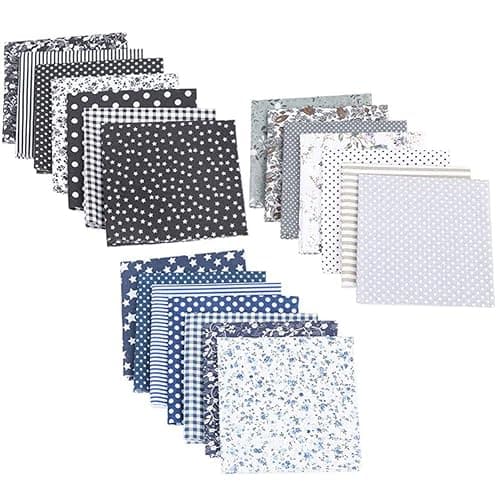 21 Pcs 10" x 10" Quilting Fabric Patchwork Squares Sheets Cotton Floral Printed Precut Fabric Sheets Cloths for DIY Sewing Scrapbooking Quilting (Color 2) - Image 1