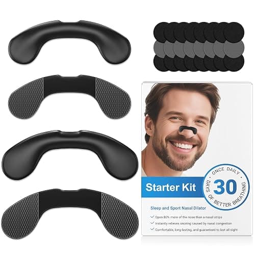 Nasal Strips for Snoring | Extra Strength Snoring Solution Nose Strips | Improve Breathing and Sleep Quality (30 Count, Black) - Image 1