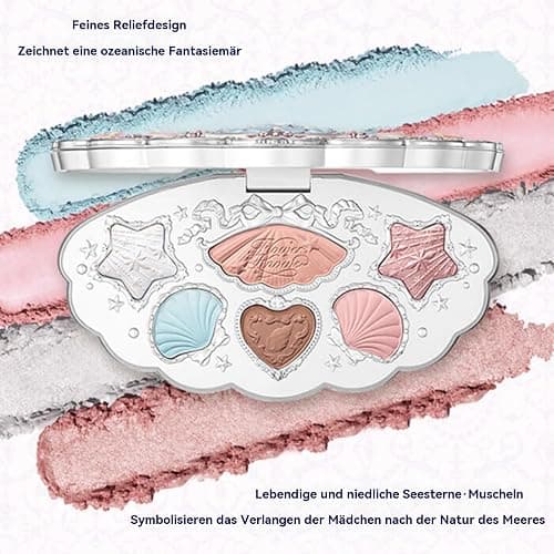 Flower Know Muschel- und Perlen Design 6-farbige Make-up-Palette, Lidschatten, Rouge, Hervorhebung und Kontur,Flower Know Make-up-Palette (B) thumbnail 4