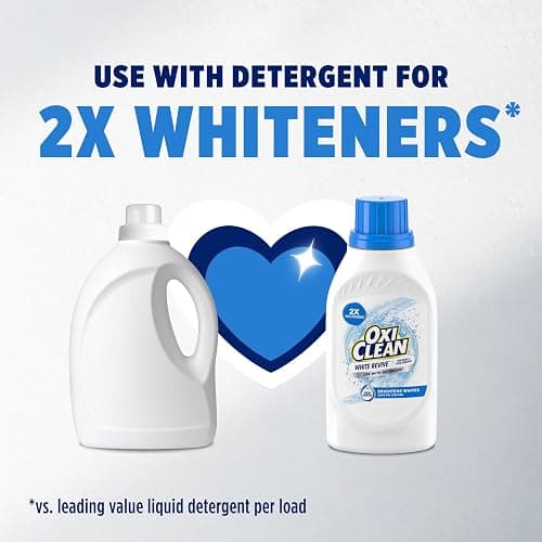 OxiClean White Revive Whitener & Stain Remover Liquid Additive, Water-Activated Oxygen Bleach for Laundry, 45 fl oz thumbnail 5