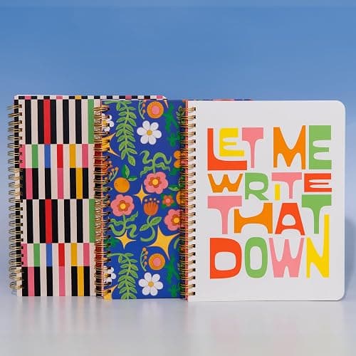 ban.do Rough Draft Mini Spiral Notebook with Saying, 8.5" x 6.75" with Pockets and 160 Lined Pages, Let Me Write That Down thumbnail 6