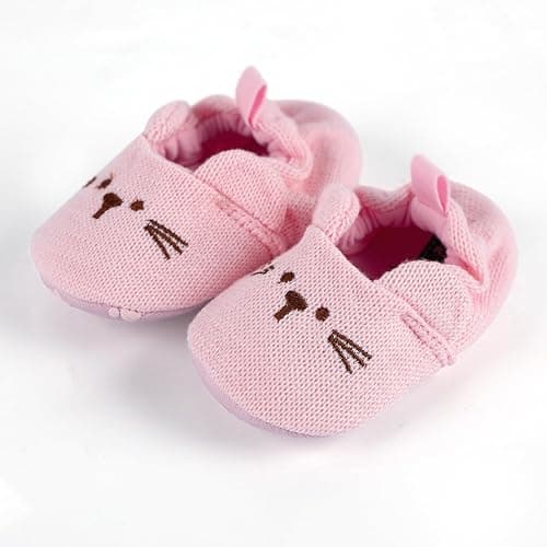 BABESIDE Baby Doll Shoes for 20-26 Inch Dolls, Reborn Baby Doll Shoes with Cute Paw Patterns fit Realistic Baby Doll Girls, Only Pink Reborn Dolls Shoes thumbnail 4