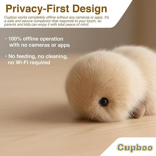 cupboo Interactive AI Plush Companion Pet– Privacy Safe Smart Adaptive Learning Emotional Support Robot Pets, Anxiety Relief Comfort| Ideal Toy Gift for All Occasion(Khaki) thumbnail 3