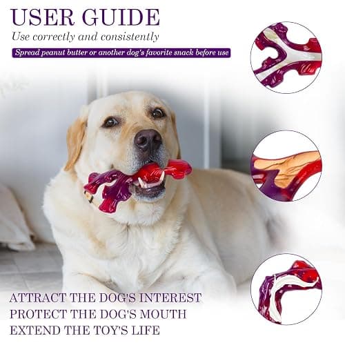 (3 Pack) Frienhund red heavy-duty dog chew toys  thumbnail 6