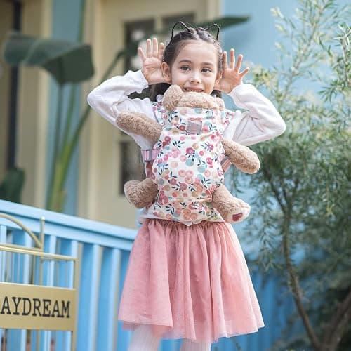 GAGAKU Baby Doll Carrier Stuffed Animal Carrier for Girls Doll Accessory Adjustable Straps for Reborn Baby Dolls - Pink Plum thumbnail 2
