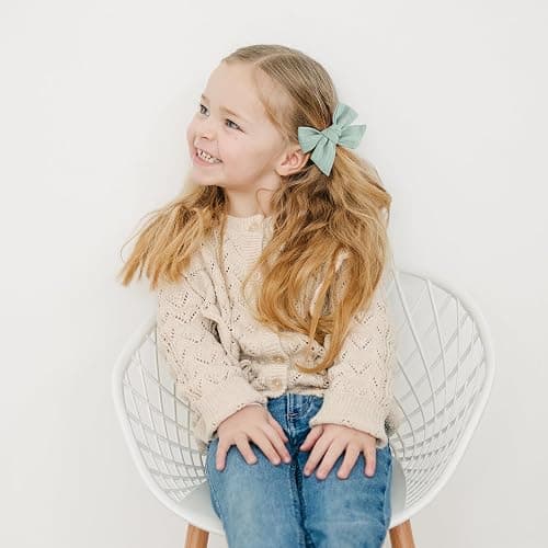 Prohouse 40 PCS Baby Girl Hair Clips, Alligator Hair Bows for Toddlers & Kids, Baby Hair Accessories - Vibrant thumbnail 3