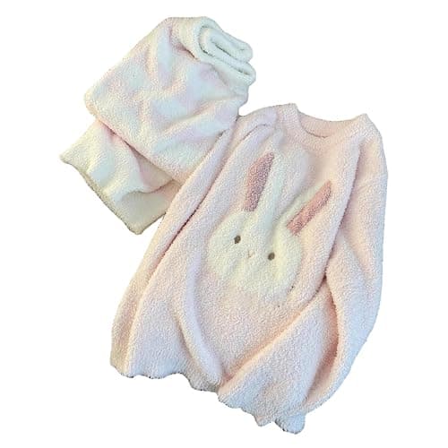 Vhitler Kawaii Cutecore Fuzzy Pajamas Fleece Set Lounge Fluffy Pj Sets Cute Sherpa Long Sleeve Top Pants Mathing Pajamas - Image 1