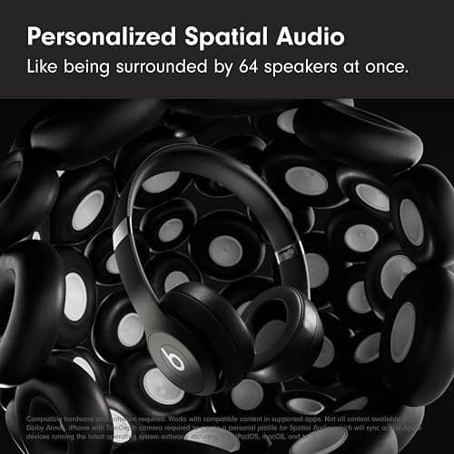Beats Solo 4 - Wireless Bluetooth On-Ear Headphones, Apple & Android Compatible, Up to 50 Hours of Battery Life - Matte Black thumbnail 3
