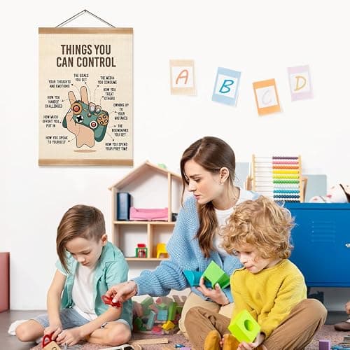 ZTGDA Positive Affirmation Poster,Things You Can Control Poster,Mental Health Gaming Wall Art, Positive Motivational Canvas for Teen Room, Counseling Office, Therapy, or Classroom Decor(Control) thumbnail 4