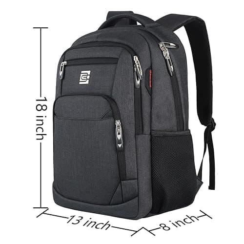 Volher Laptop Backpack,Business Travel Anti Theft Slim Durable Laptops Backpack,Water Resistant College Computer Bag for Women & Men Fits 15.6 Inch Laptop and Notebook - Black thumbnail 3