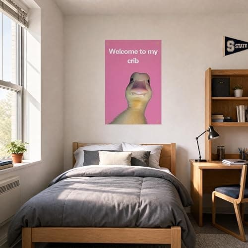 Bedroom Decor Posters, Aesthetic Posters for Bedroom Wall Decor, Room Decor Prints for Dorm, Living Room & Apartment, Modern Wall Art Set for Students, Friends & Family Gifts (Duck Pink) thumbnail 7