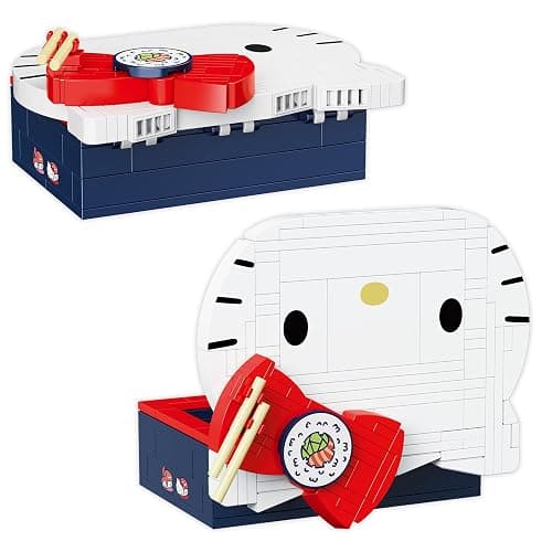 Brickcraft Officially Licensed Sanrio Hello Kitty Bento Box Building Set, 191-Piece Multicolored Brick Kit with Detailed Character Face and Mini Sushi Builds, Adorable for Fans Seasonal thumbnail 6