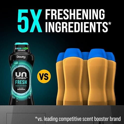 Downy Unstopables In Wash Scent Booster Beads, Fresh Scent, 24 oz, Laundry Beads For Odor Protection, Downy Scent Booster Beads, Laundry Scent Boosters thumbnail 3