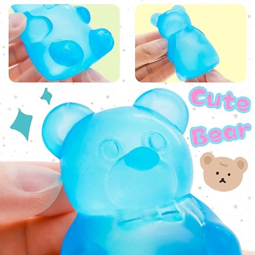Gummy Bear Toys, Stress Bear Squishy Balls, Sugar Filled Squishy Toys for Kids Stress Relief, High Density Squeeze Balls for Students Calming, Ultra Soft Fidget Toys for Anxiety Relief thumbnail 3
