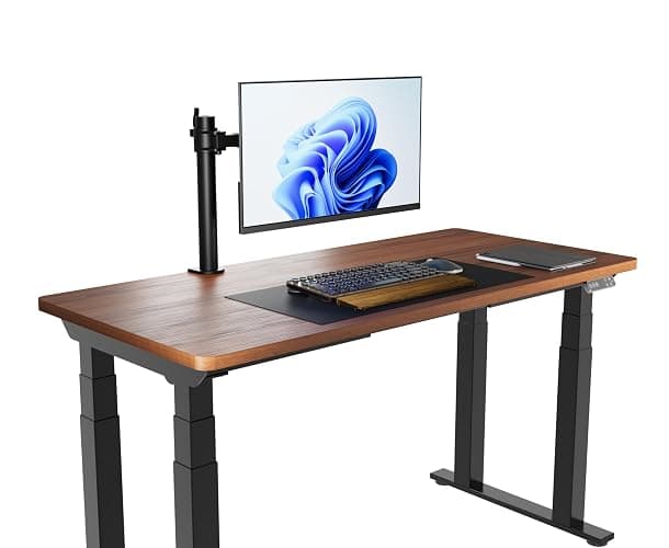 Amazon Basics Single Computer Monitor Stand with Tilt and Rotation, Height Adjustable VESA Desk Arm Mount, Steel, 30 inches, Black thumbnail 5