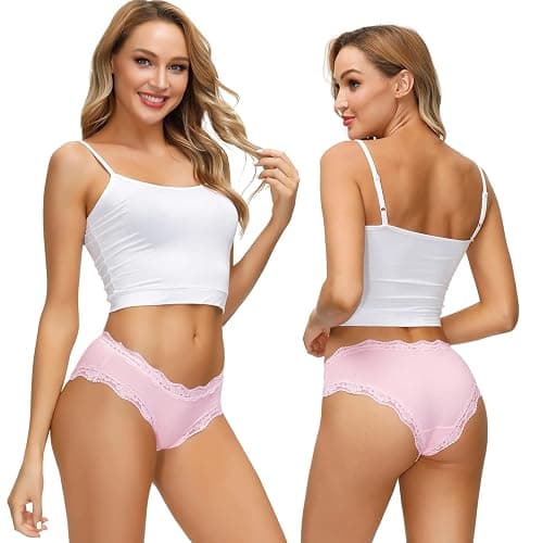 LYYTHAVON Women’s Underwear Soft Breathable Cotton Brief Ladies Panties 5-Pack thumbnail 2