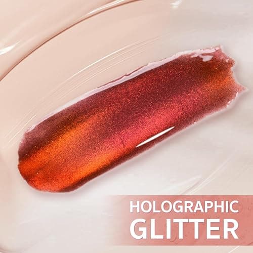 GAOY Cat Eye Gel Nail Polish, 16ml Glitter Holographic Nail Polish with Magnet, Reflective Translucent UV Gel, 2031 Vintage Burgundy thumbnail 6