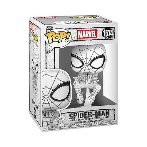 Funko Pop! Marvel: Marvel Sketched - Spider-Man - Collectable Vinyl Figure - Gift Idea - Official Merchandise - Toys for Kids & Adults - Comic Fans - Model Figure for Collectors and Display - Image 1