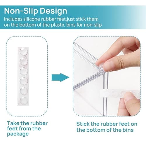 Vtopmart 4 Pack Clear Makeup Organiser, Acrylic Small Stackable Storage Drawers, Plastic Storage Box For Vanity, Bathroom, Under Sink, Kitchen Cupboard, Pantry, Home Organization | Plastic, Suitable for Bathroom, Kitchen and Under Sink for Cosmetics and Snacks, with Non-Slip Mat thumbnail 8