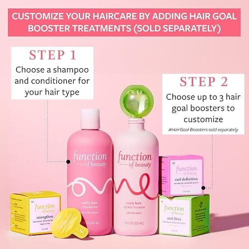 Function of Beauty Curly Hair Shampoo & Conditioner Set - Sulfate-Free Shampoo & Conditioner Duo for Natural Curls & Bounce - Curl Defining, Hydrating & Moisturizing - Dry & Dull Hair Care Products thumbnail 5