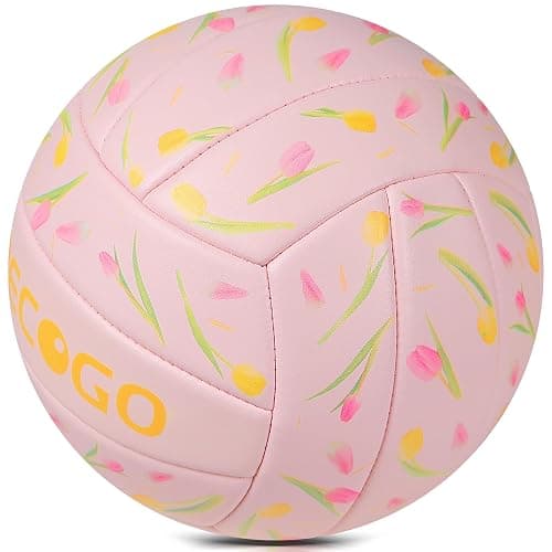 PECOGO Volleyball Size 5 PU Leather Soft Indoor Outdoor Volleyballs Sports Training Game Play Ball for Beginner, Teenager, Adult, 8.2 thumbnail 3