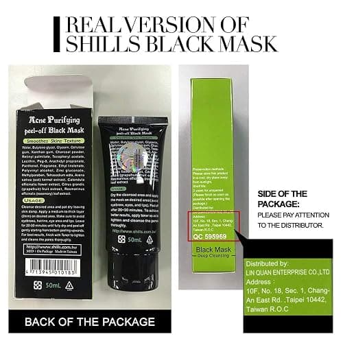 SHILLS Blackhead Remover, Pore Control, Skin Cleansing, Purifying Bamboo Charcoal, Peel Off Face Mask,1 Bottle(1.69 fl. oz) thumbnail 6