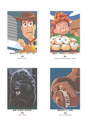 Pixar - 100 dessins à révéler [ Adult coloring book ] (French Edition) thumbnail 4