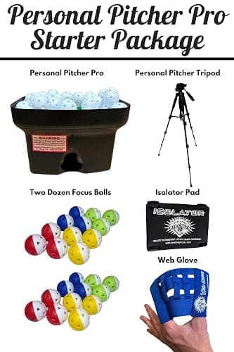 Personal Pitcher Pro Starter Package | Small Wiffle Ball Pitching Machine for Baseball & Softball Training thumbnail 2