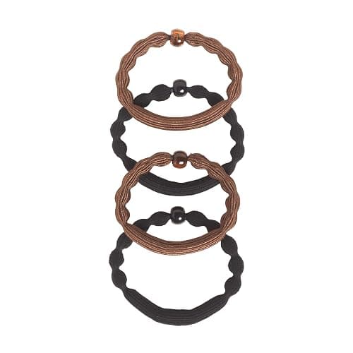 Goody Ouchless Forever Hair Elastics, 10 Ct, Brown & Black, 6MM, Damage-Free, 3X Stronger Ties, Retainable Shape, 16 Strand Inner Core, Styling Accessories for Women & Men, All Hair Types thumbnail 2