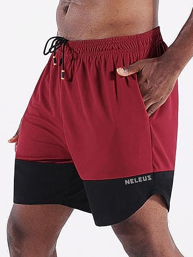 NELEUS Men's 2 in 1 Running Shorts with Liner,Dry Fit Workout Shorts with Pockets thumbnail 7