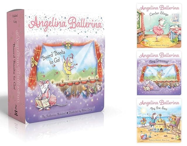 Angelina Ballerina Board Books to Go! (Boxed Set): Center Stage; Big Dreams!; Angelina Ballerina by the Sea: 3 thumbnail 3