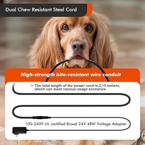 HEATFOX Upgraded Heated Dog Bed L-Shaped Chaise,12V Safe Voltage Arthritis Dog Bed with Memory Foam, Heated Pet Bed with Waterproof Cover for Medium, Large Dogs/M thumbnail 9