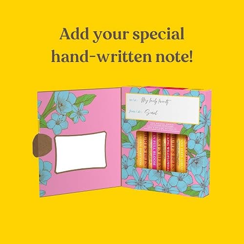 Burt's Bees Lip Balm Gift Set, Beeswax, Strawberry, Tropical Pineapple, Dragonfruit Lemon, In Full Bloom, 4x4.25g thumbnail 5