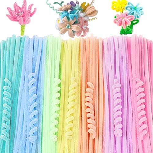 100 PCS Chenille Stems for Crafts, Craft Pipe Cleaners s, Thick Pipe Cleaners, Arts Crafts for DIY, Festive Days Decoratio, Craft Projects Creative (Macaron-Color) - Image 1