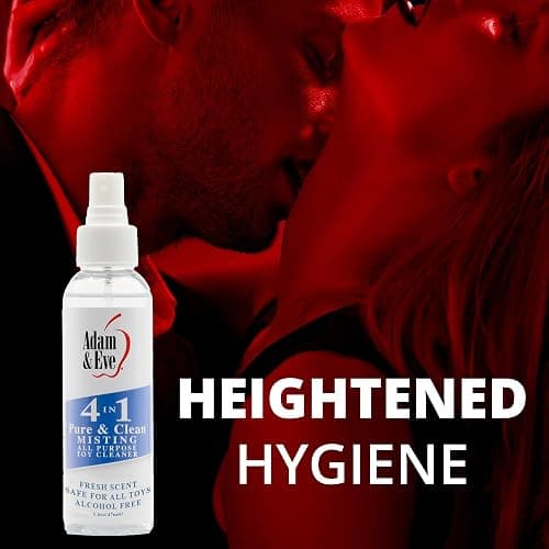 Adam & Eve Sex Toy Cleaner, 4 In 1 Pure And Clean Misting Spray, Fast Acting Misting Spray For Adult Toys, Vibrators, Dildos, Fresh Scent, Water Based Formula Perfect for Gifting, 4 oz (Pack of 2) thumbnail 3