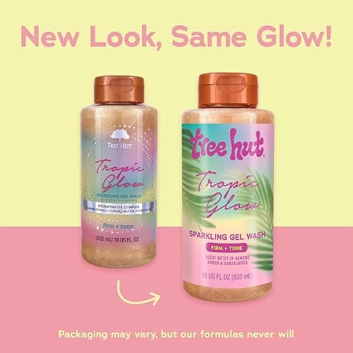Tree Hut Tropic Glow Sparkling Gel Wash, Moisturizing & Hydrating Body Wash with Shea Butter, Warm Scent, Soft & Radiant Skin, 18 fl oz thumbnail 2