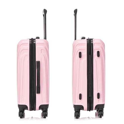 InUSA VASTY Luggage with Spinner Wheels | Durable Lightweight Hardshell Suitcase Travel Bag with Handle and Trolley 20-Inch Carry On Small Luggage | Pink thumbnail 7