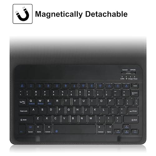 KuRoKo 9",9.7",10.1",10.5",10.9",11" Tablet Universal Case with Keyboard, Case with Removable Wireless Bluetooth Keyboard & Pen Holder for iPad, Galaxy and Other 9-11 inch Tablet thumbnail 4