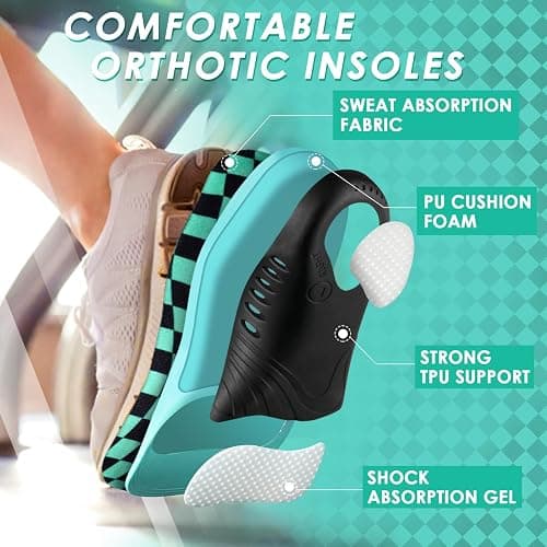 ROCKTAKIN Kids Arch Support Shoe Insoles, Plantar Fasciitis Orthotics Inserts Strong Support for Children's High Arch, Flatfoot Pain Relief, Posture Improve thumbnail 3