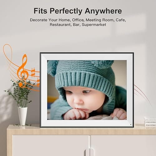 Large Digital Picture-Frame 16.2" Digital-Photo-Frame - 32GB Wireless Digital Frame, Touchscreen, Auto Rotate, Wall Mountable, Send Photo Video via App Email, Free Cloud, for Her Him thumbnail 3