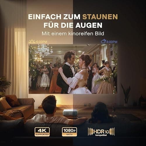 Weiß - Smart Beamer Projektor 4K  thumbnail 4
