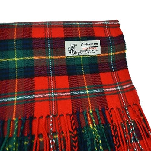Glory Max Scottish Stewart Tartan Plaid Luxurious Winter Scarf Soft Cashmere Feel 72"x12" thumbnail 2