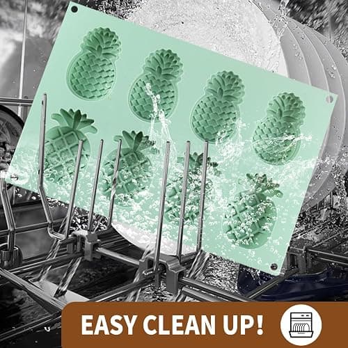 8 Cavity Silicone Molds Pineapples,Funny Pineapple for Ice Cube Trays, Chocolate Candy, Crayon, Keto Fat Bomb, Cake Decoration thumbnail 7