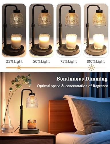 Yohonk Candle Warmer Lamp with Timer Dimmable, Adjustable Lamp Candle Warmer, Birthday Gifts for Women Mom, Wax Warmer Lamp for Scented Jar, House Warming Gifts New Home Decor thumbnail 5